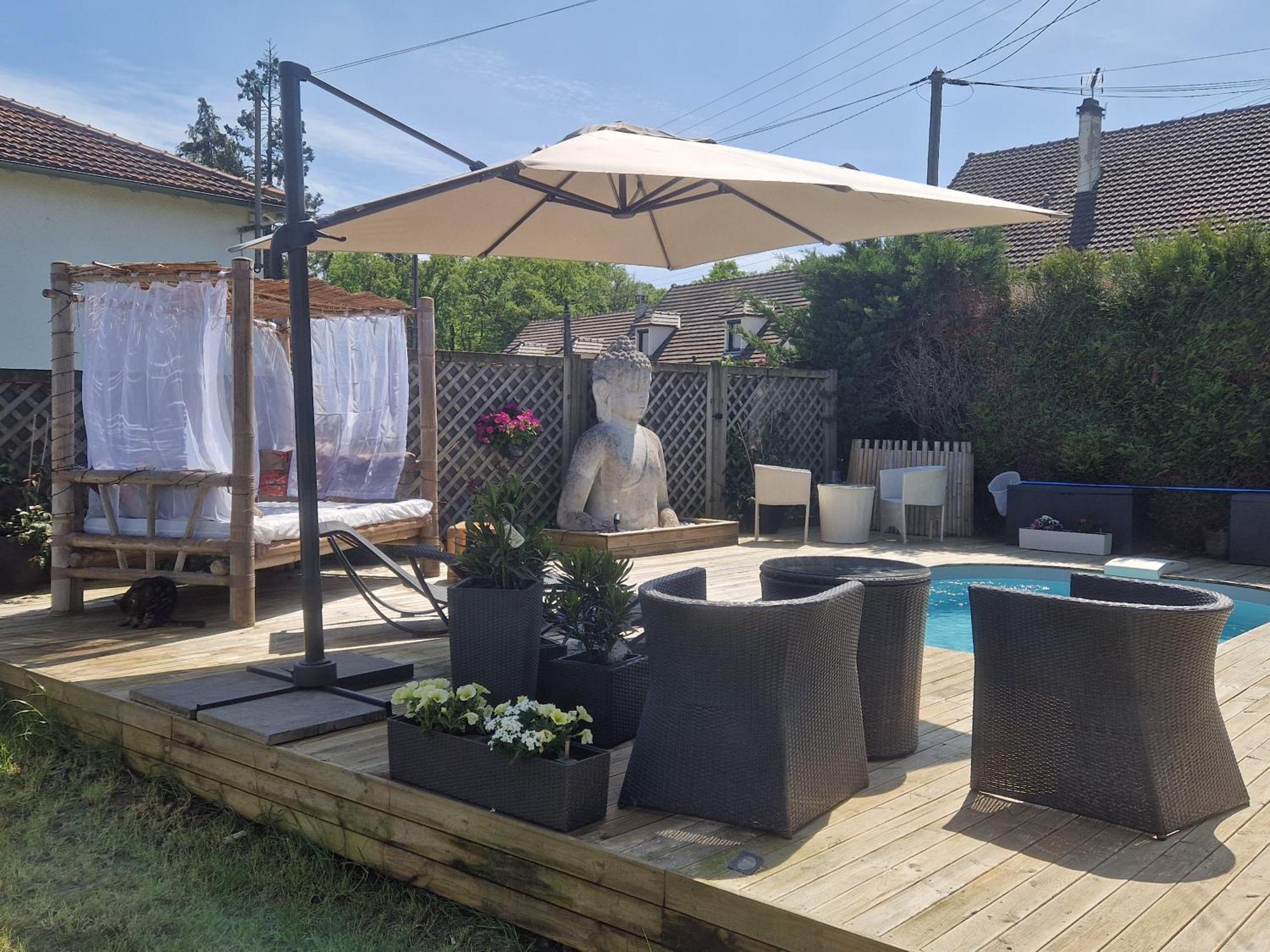 La Serenite Balinaise, Chambre Et Sdb Privee, Jardin , Piscine Et Jacuzzi En Saison, Pres De Chantilly, Parc Asterix Et Cdg Et Paris En 20' Orry-La-Ville Extérieur photo
